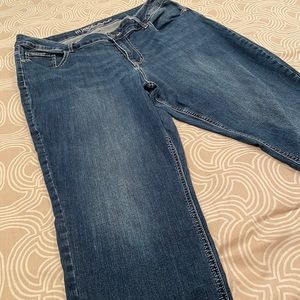 Maurices jeans, high rise, curvy, straight leg, cotton blend, 18 W short